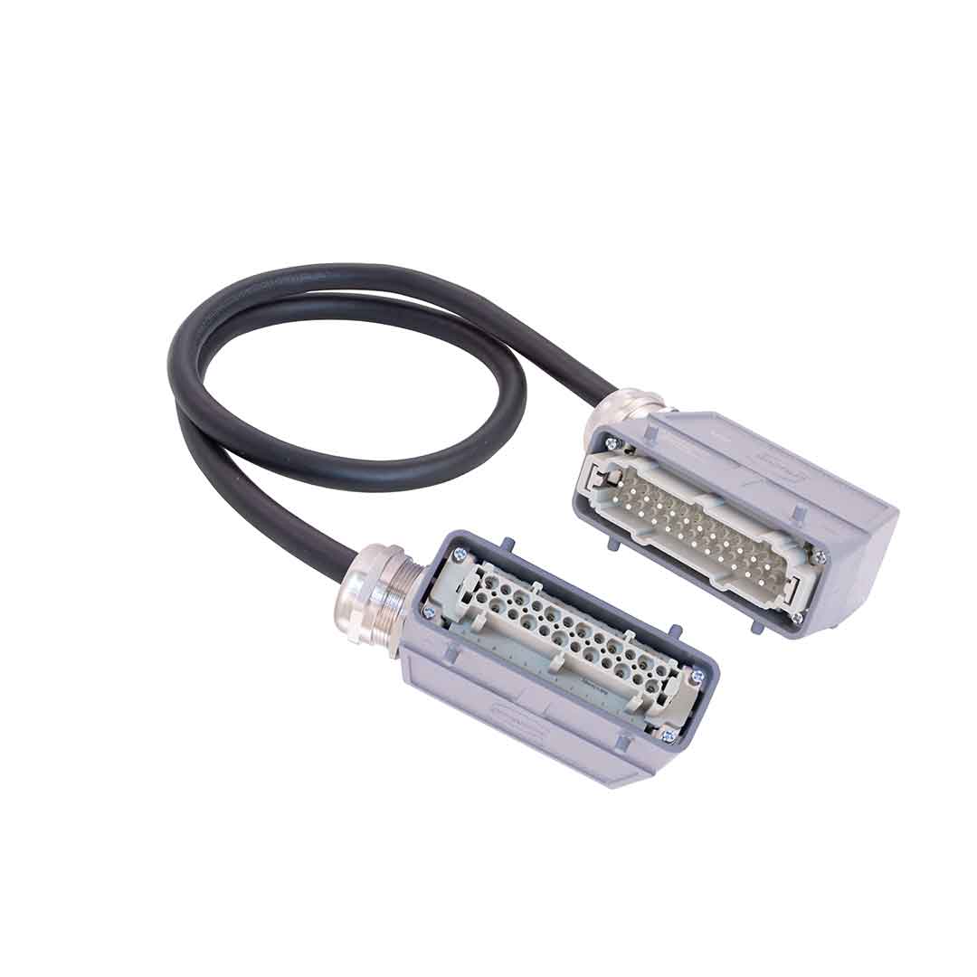 Han 24 E UL2237 entrada lateral 2 alavancas 1,0m